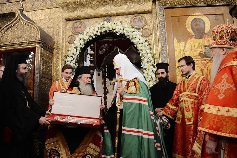 Συλλείτουργο από τον Πατριάρχη Ιεροσολύμων και τον Πατριάρχη Μόσχας, στον Καθεδρικό Ναό της Κοιμήσεως της Θεοτόκου στο Κρεμλίνο, ΒΙΝΤΕΟ + ΦΩΤΟ...!!! - Φωτογραφία 20
