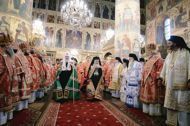 Συλλείτουργο από τον Πατριάρχη Ιεροσολύμων και τον Πατριάρχη Μόσχας, στον Καθεδρικό Ναό της Κοιμήσεως της Θεοτόκου στο Κρεμλίνο, ΒΙΝΤΕΟ + ΦΩΤΟ...!!! - Φωτογραφία 5