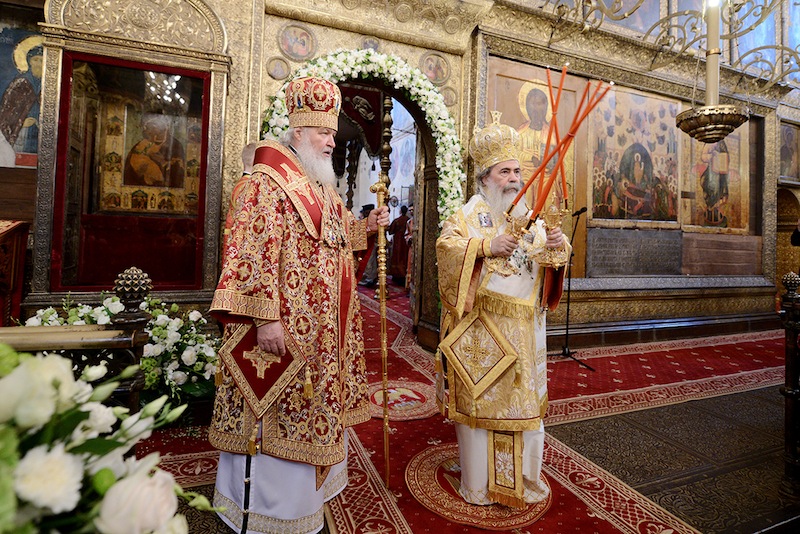 Συλλείτουργο από τον Πατριάρχη Ιεροσολύμων και τον Πατριάρχη Μόσχας, στον Καθεδρικό Ναό της Κοιμήσεως της Θεοτόκου στο Κρεμλίνο, ΒΙΝΤΕΟ + ΦΩΤΟ...!!! - Φωτογραφία 9