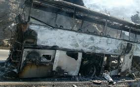 Δράμα: Καταστράφηκε ολοσχερώς από πυρκαγιά αστικό λεωφορείο - Φωτογραφία 1