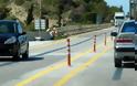 Aναγκαστική παράκαμψη στο ρεύμα της εθνικής οδού προς Πάτρα, στο Δερβένι Κορινθίας