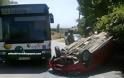 Δείτε φωτογραφίες από το απίστευτο τροχαίο του Ι.Χ. με λεωφορείο στην Αρτέμιδα - Φωτογραφία 4