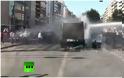 ΣΟΚ - Τεθωρακισμένο της Αστυνομίας παρασύρει Τούρκο διαδηλωτή