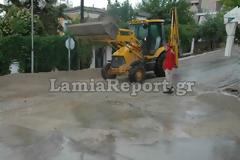 Φθιώτιδα: Χτύπησε ξανά τη Στυλίδα ισχυρή καταιγίδα