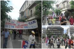 Συγκέντρωση και πορεία από το ΠΑΜΕ για την ΕΡΤ στο Αγρίνιο