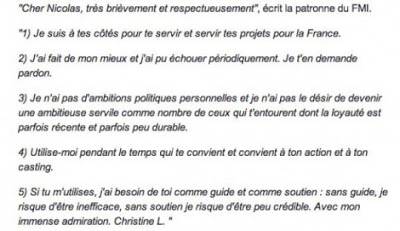 Le Monde: «Επιστολή υποταγής της Λαγκάρντ στον Σαρκοζί» - Φωτογραφία 2