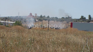 Φωτιά κοντά στις φυλακές στον Ελεώνα της Θήβας - Φωτογραφία 1