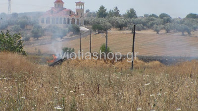 Φωτιά κοντά στις φυλακές στον Ελεώνα της Θήβας - Φωτογραφία 3