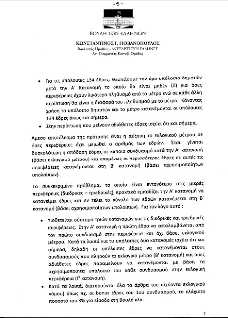 Πρόταση νόμου του Βουλευτή Κ. Γιοβανόπουλου για μείωση των Βουλευτών σε 200 - Φωτογραφία 6