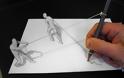 3D σκίτσα: Καλλιτέχνης δίνει ζωή στα έργα του - Φωτογραφία 3