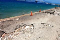 ΠΑΤΡΑ - ΠΡΟΣΟΧΗ: Ο δρόμος άρχισε να υποχωρεί - Επικίνδυνο για τα παιδιά αλλά και για τους οδηγούς