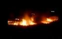 Λαμία: Έσπειρε φωτιές το τρένο τη νύχτα στη Λυγαριά [video]