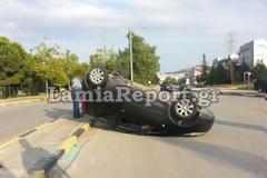 Λαμία: Άγιο είχε οδηγός σήμερα το πρωί στην είσοδο της πόλης