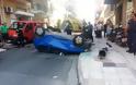 Ανατροπή αυτοκινήτου στην Ξάνθη μετά από τροχαίο ατύχημα