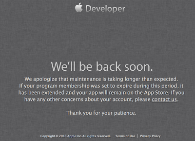 Η σελίδα της Apple για τους προγραμματιστές εξακολουθεί να είναι κλειστή - Φωτογραφία 1