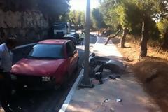 ΠΡΙΝ ΛΙΓΟ: Σοβαρό τροχαίο στην Ακρωτηρίου στα Χανιά [Photos & Video]