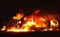 Κάηκε ολοσχερώς ταξί στη Ναυπάκτο