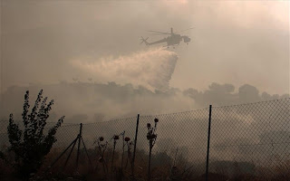 Πυρκαγιά σε δασική έκταση στον Κάβο Ισθμίων στην Κόρινθο - Φωτογραφία 1