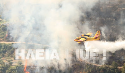 Ηλεία: Ανεξέλεγκτη η μεγάλη πυρκαγιά στο Κλεινδιά - Τραυματίστηκε πυροσβέστης της ΕΜΑK - Φωτογραφία 4