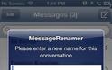 MessageRenamer: Cydia tweak new free
