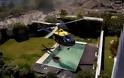 (Video) Ελικόπτερο κλέβει νερό από πισίνα