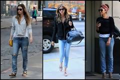 Δες πώς φορούν οι διάσημες το denim παντελόνι σε 3 παραλλαγές