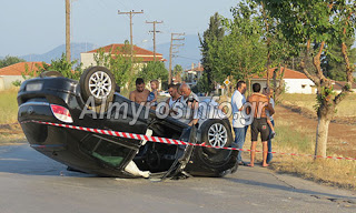 Ντελαπάρισε αυτοκίνητο ανάμεσα σε Αλμυρό και Ευξεινούπολη - Φωτογραφία 1