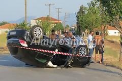 Ντελαπάρισε αυτοκίνητο ανάμεσα σε Αλμυρό και Ευξεινούπολη
