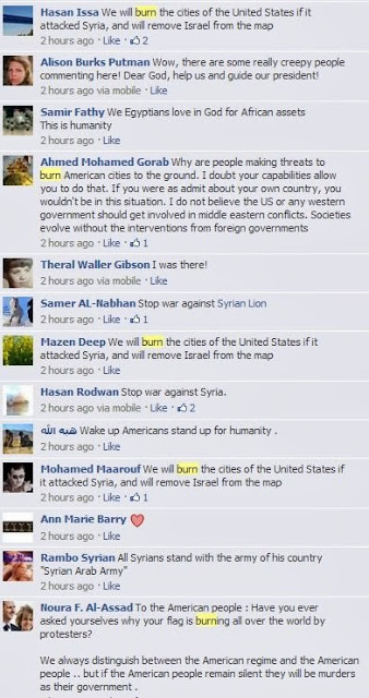 Πρώτοι οι Σύριοι βομβάρδισαν τον  Ομπάμα στον επίσημο λογαριασμό του στο Facebook - Φωτογραφία 2
