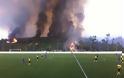 Ποδοσφαιρικός αγώνας εν μέσω πυρκαγιάς - Φωτογραφία 2