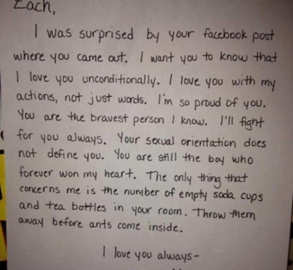Το συγκινητικό γράμμα μιας μάνας όταν έμαθε ότι ο γιός της είναι γκέι - Φωτογραφία 2