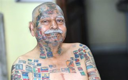 Τα tattoo του είναι παγκόσμιος χάρτης ( Photo ) - Φωτογραφία 1
