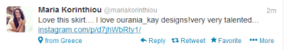 Το tweet της Μαρίας Κορινθίου με την αποκαλυπτική φούστα που μοίρασε εγκεφαλικά - Φωτογραφία 2