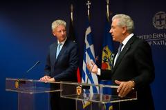 ΔΗΛΩΣΕΙΣ ΥΕΘΑ ΔΗΜΗΤΡΗ ΑΒΡΑΜΟΠΟΥΛΟΥ ΚΑΙ  ΥΠΑΜ ΤΟΥ ΒΕΛΓΙΟΥ PIETER DE CREM ΜΕΤΑ ΤΟ ΠΕΡΑΣ ΤΗΣ ΣΥΝΑΝΤΗΣΗΣ ΤΟΥΣ ΣΤΟ ΥΠΕΘΑ