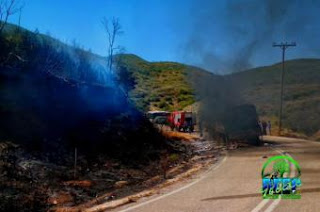 Ηλεία: Λεωφορείο του ΚΤΕΛ κάηκε ολοσχερώς! - Φωτογραφία 1