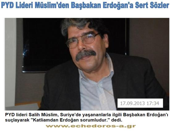 Ηγέτης Κούρδων Συρίας: Ο Ερντογάν υπεύθυνος της σφαγής στη χώρα - Φωτογραφία 1
