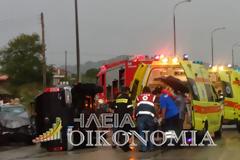 Σοβαρό τροχαίο με 4 τραυματίες στην Ε.Ο Πύργου - Αρχ. Ολυμπίας [Photos - Video]