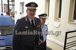 Λαμία: Στο αστυνομικό μέγαρο ο Επιθεωρητής Νοτίου Ελλάδας αντιστράτηγος Σπύρος Παπασπύρου - Φωτογραφία 1