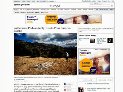 Η Κρήτη στους New York Times - Έκτενές αφιέρωμα με φόντο τις Γερμανικές αποζημιώσεις - Φωτογραφία 2