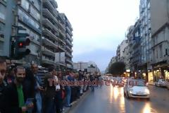 Ανθρώπινη αλυσίδα για την προστασία των αρχαίων στην οδό Βενιζέλου (ΦΩΤΟ)