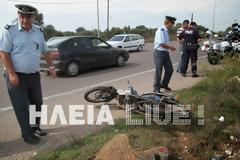 Πύργος: Μοιραίο κολωνάκι του πήρε τη ζωή - Νεκρός ο 33χρονος συνεπιβάτης δικύκλου