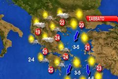 Πρόγνωση καιρού Σαββάτου, Κυριακής και Δευτέρας 19,20 και 21/10