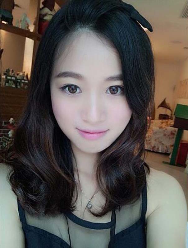 Το πρόσωπο μιας κοπέλας από την Ασία πίσω από το μακιγιάζ - Φωτογραφία 4