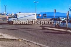 Φθιώτιδα: Καταδίωξη και μπλόκο για το κλεμμένο βαν στην εθνική οδό