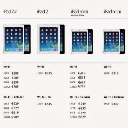 iPad mini και iPad Air: Οι τιμές στην Ελλάδα - Φωτογραφία 2