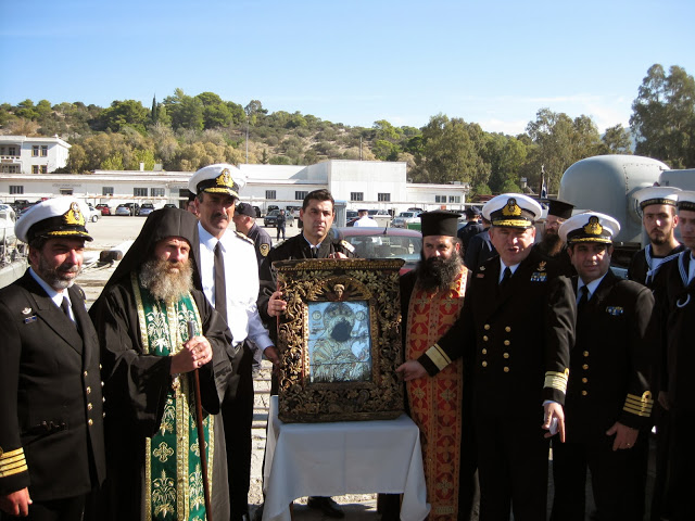 Μεταφορά Ιεράς Εικόνας Παναγίας Χοζεβιώτισσας από το Πολεμικό Ναυτικό - Φωτογραφία 1