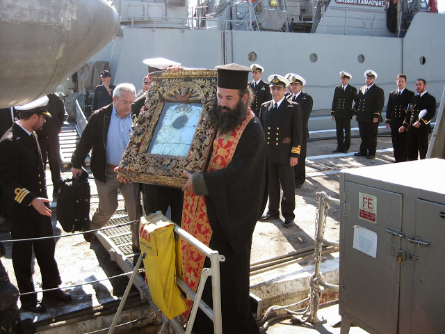 Μεταφορά Ιεράς Εικόνας Παναγίας Χοζεβιώτισσας από το Πολεμικό Ναυτικό - Φωτογραφία 5