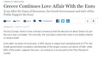 WSJ: Η Ελλάδα συνεχίζει την ερωτική της σχέση με το ευρώ - Φωτογραφία 1