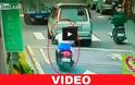 Δείτε πώς γλίτωσε ο μοτοσικλετιστής από σίγουρο θάνατο! (βίντεο)