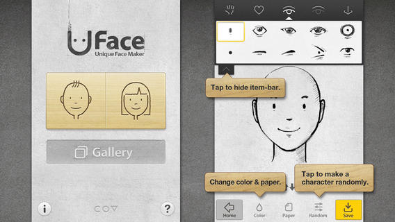 Uface - Unique Face Maker...AppStore free...φτιάξε τα δικά σας σκίτσα - Φωτογραφία 3